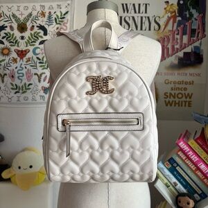 White mini backpack